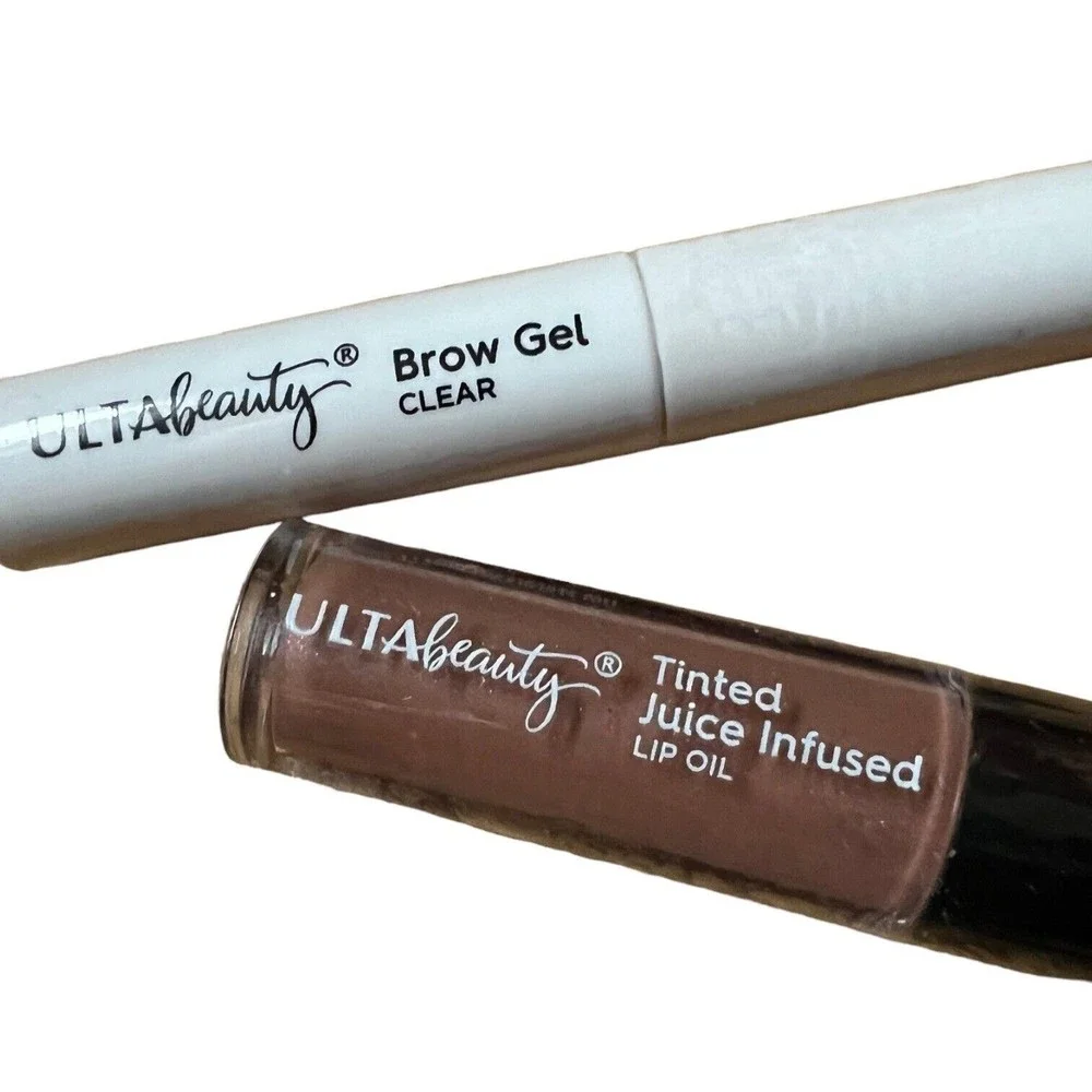 Ulta Beauty Tinted Juice Infused Lip Oil & Clear Brow Gel Travel Size Mini NEW